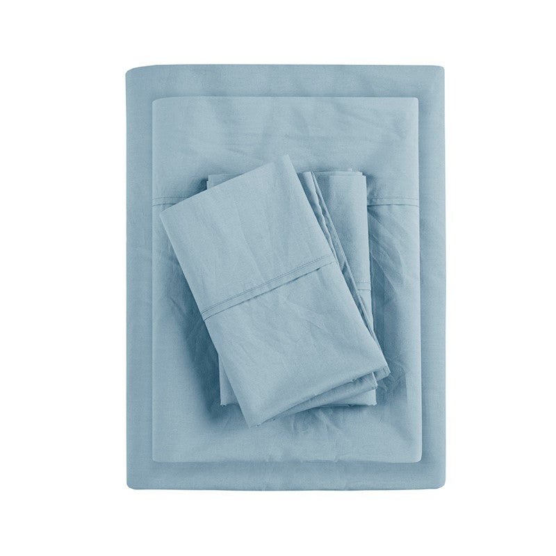 Relaxed Cotton Percale Sheet Set - 200TC 100% Cotton Percale Sheets - Quahog Bay Bedding