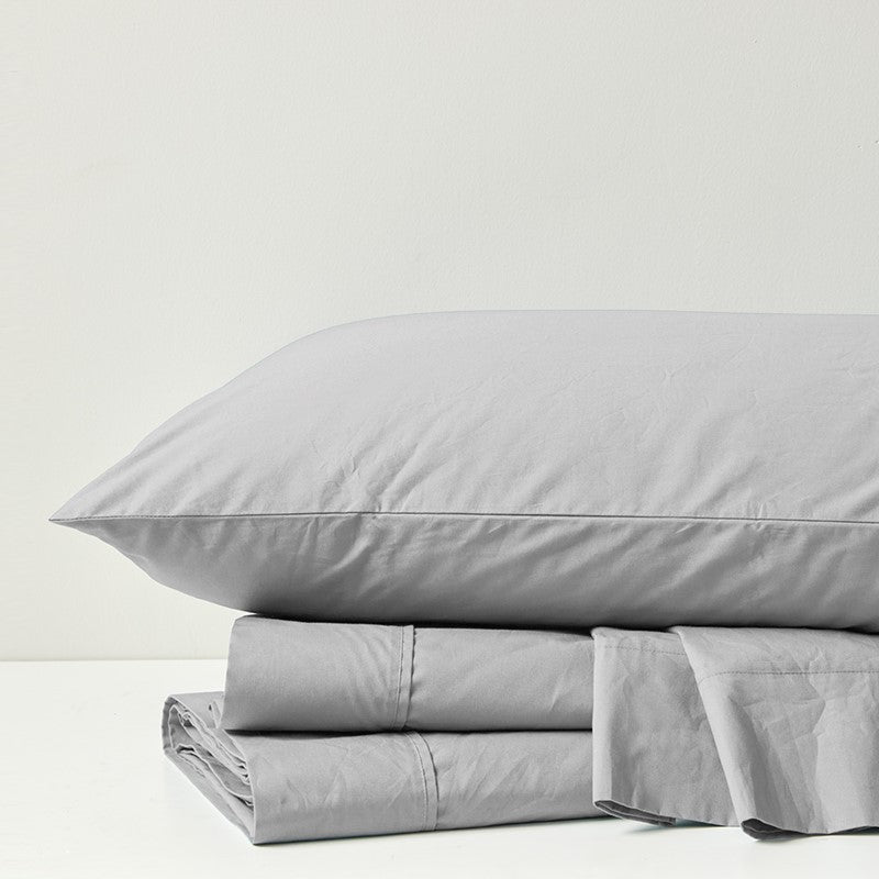 Relaxed Cotton Percale Sheet Set - 200TC 100% Cotton Percale Sheets - Quahog Bay Bedding