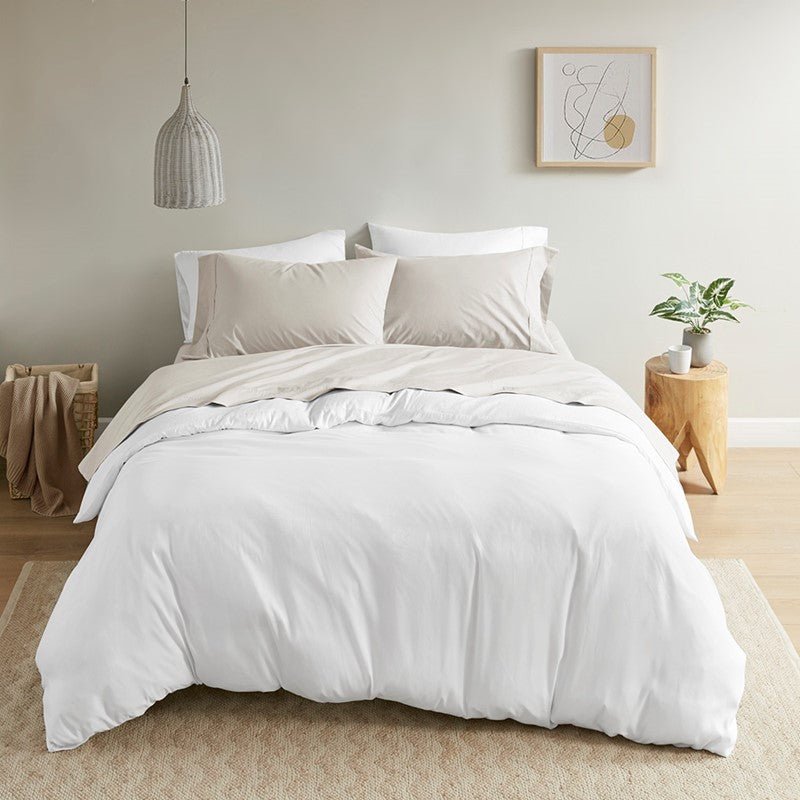 Relaxed Cotton Percale Sheet Set - 200TC 100% Cotton Percale Sheets - Quahog Bay Bedding