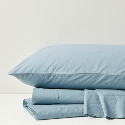 Relaxed Cotton Percale Sheet Set - 200TC 100% Cotton Percale Sheets - Quahog Bay Bedding