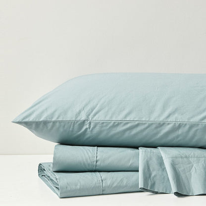 Relaxed Cotton Percale Sheet Set - 200TC 100% Cotton Percale Sheets - Quahog Bay Bedding