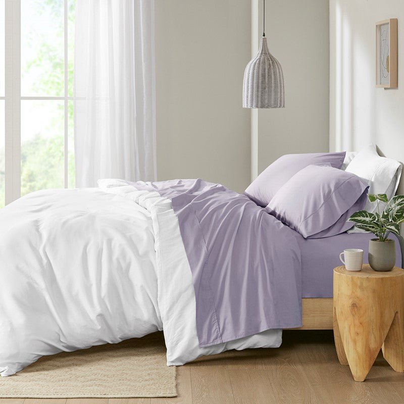Relaxed Cotton Percale Sheet Set - 200TC 100% Cotton Percale Sheets - Quahog Bay Bedding