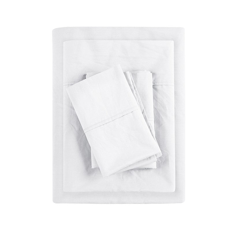 Relaxed Cotton Percale Sheet Set - 200TC 100% Cotton Percale Sheets - Quahog Bay Bedding