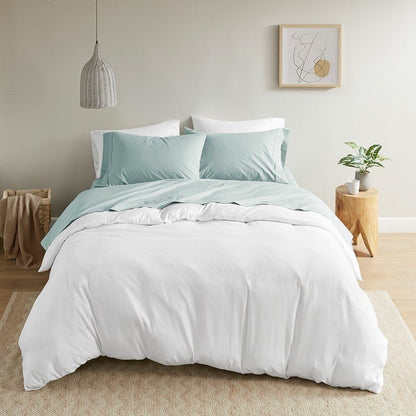 Relaxed Cotton Percale Sheet Set - 200TC 100% Cotton Percale Sheets - Quahog Bay Bedding