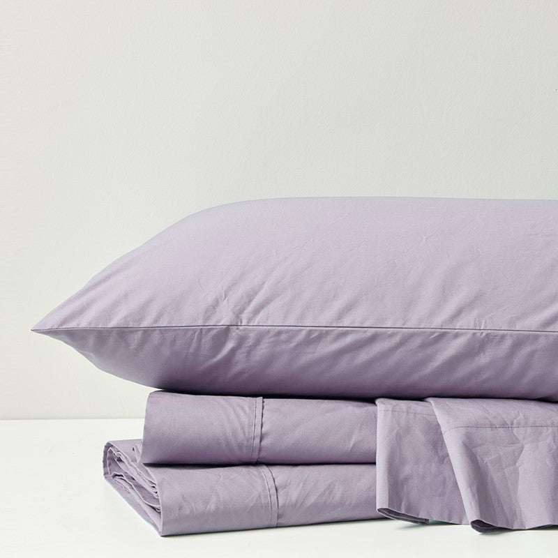 Relaxed Cotton Percale Sheet Set - 200TC 100% Cotton Percale Sheets - Quahog Bay Bedding