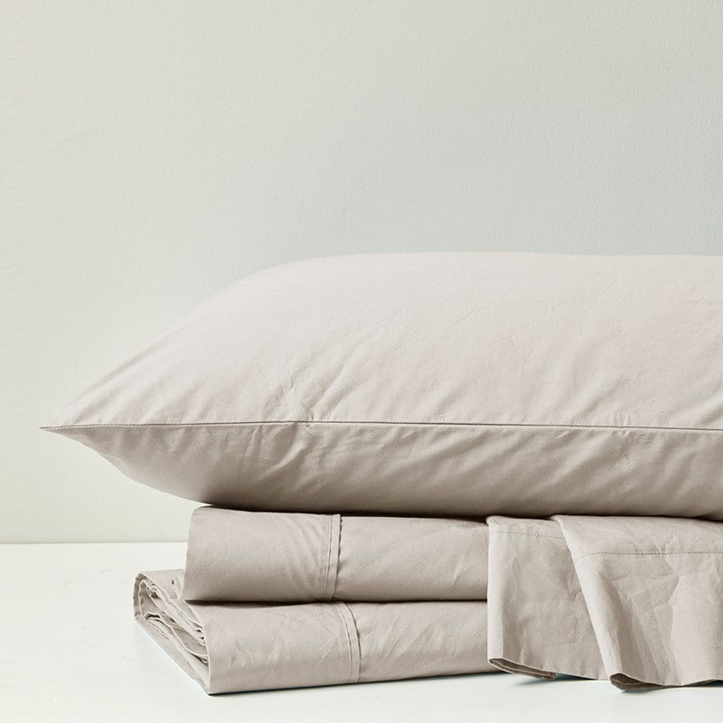 Relaxed Cotton Percale Sheet Set - 200TC 100% Cotton Percale Sheets - Quahog Bay Bedding