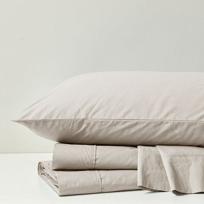 Relaxed Cotton Percale Sheet Set - 200TC 100% Cotton Percale Sheets - Quahog Bay Bedding