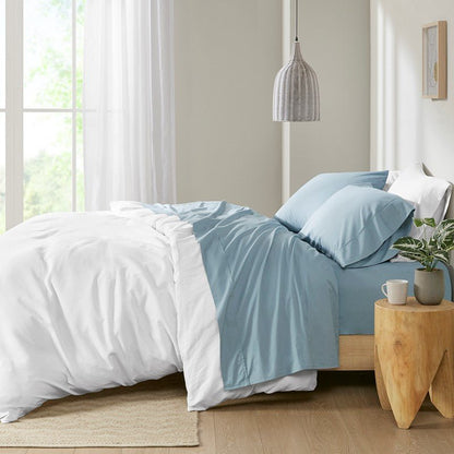 Relaxed Cotton Percale Sheet Set - 200TC 100% Cotton Percale Sheets - Quahog Bay Bedding