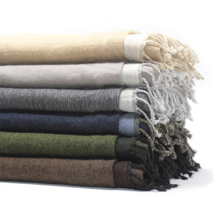 Reversible 100% Merino Wool Throw - Quahog Bay Bedding