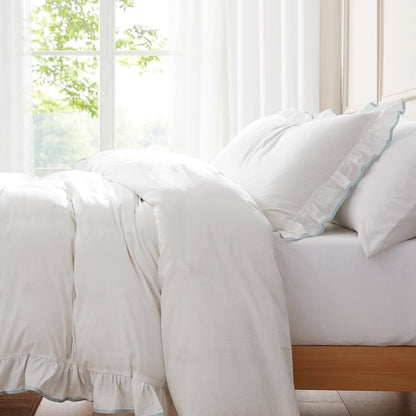 Reyna Contrast Edge Cotton Duvet Cover Set - Quahog Bay Bedding