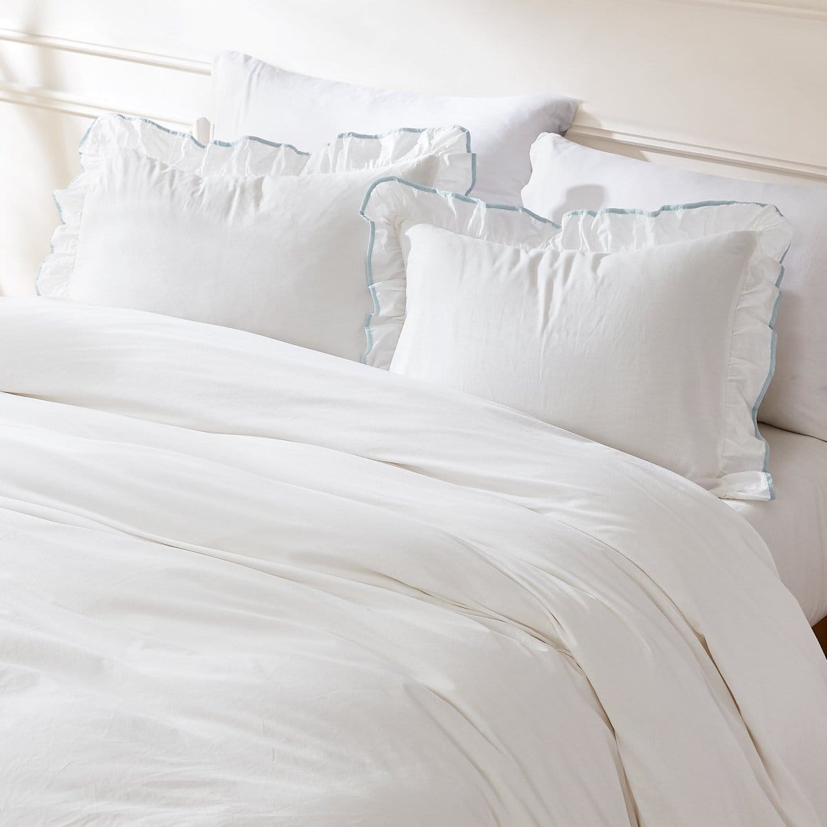 Reyna Contrast Edge Cotton Duvet Cover Set - Quahog Bay Bedding