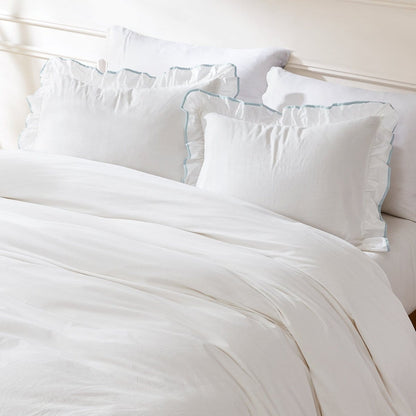 Reyna Contrast Edge Cotton Duvet Cover Set - Quahog Bay Bedding