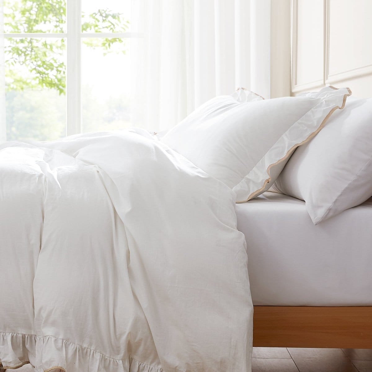 Reyna Contrast Edge Cotton Duvet Cover Set - Quahog Bay Bedding
