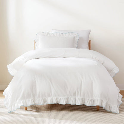Reyna Contrast Edge Cotton Duvet Cover Set - Quahog Bay Bedding