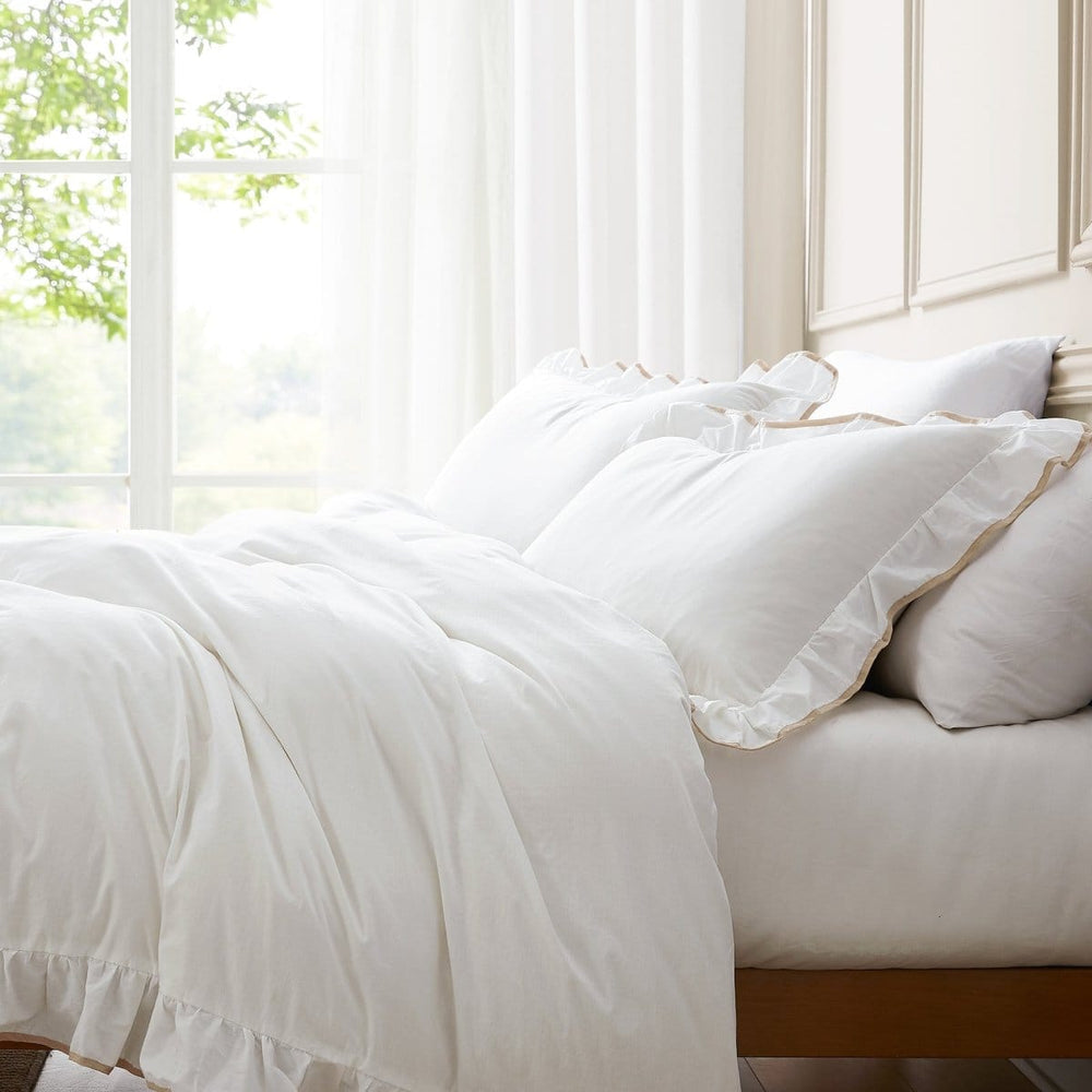 Reyna Contrast Edge Cotton Duvet Cover Set - Quahog Bay Bedding