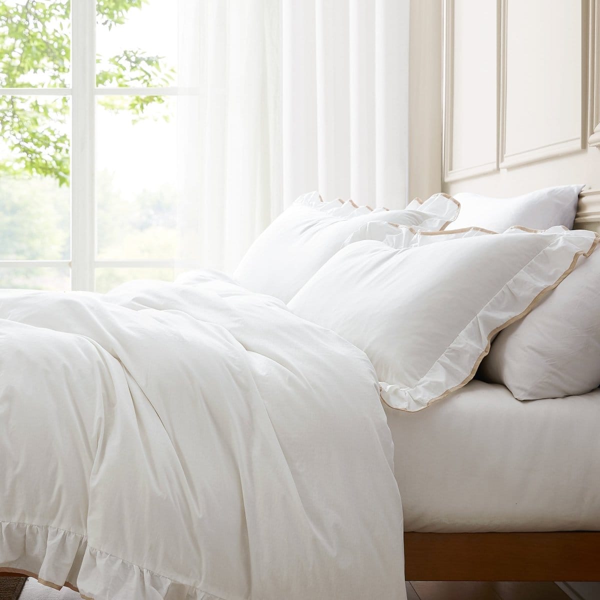 Reyna Contrast Edge Cotton Duvet Cover Set - Quahog Bay Bedding