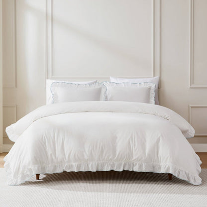 Reyna Contrast Edge Cotton Duvet Cover Set - Quahog Bay Bedding