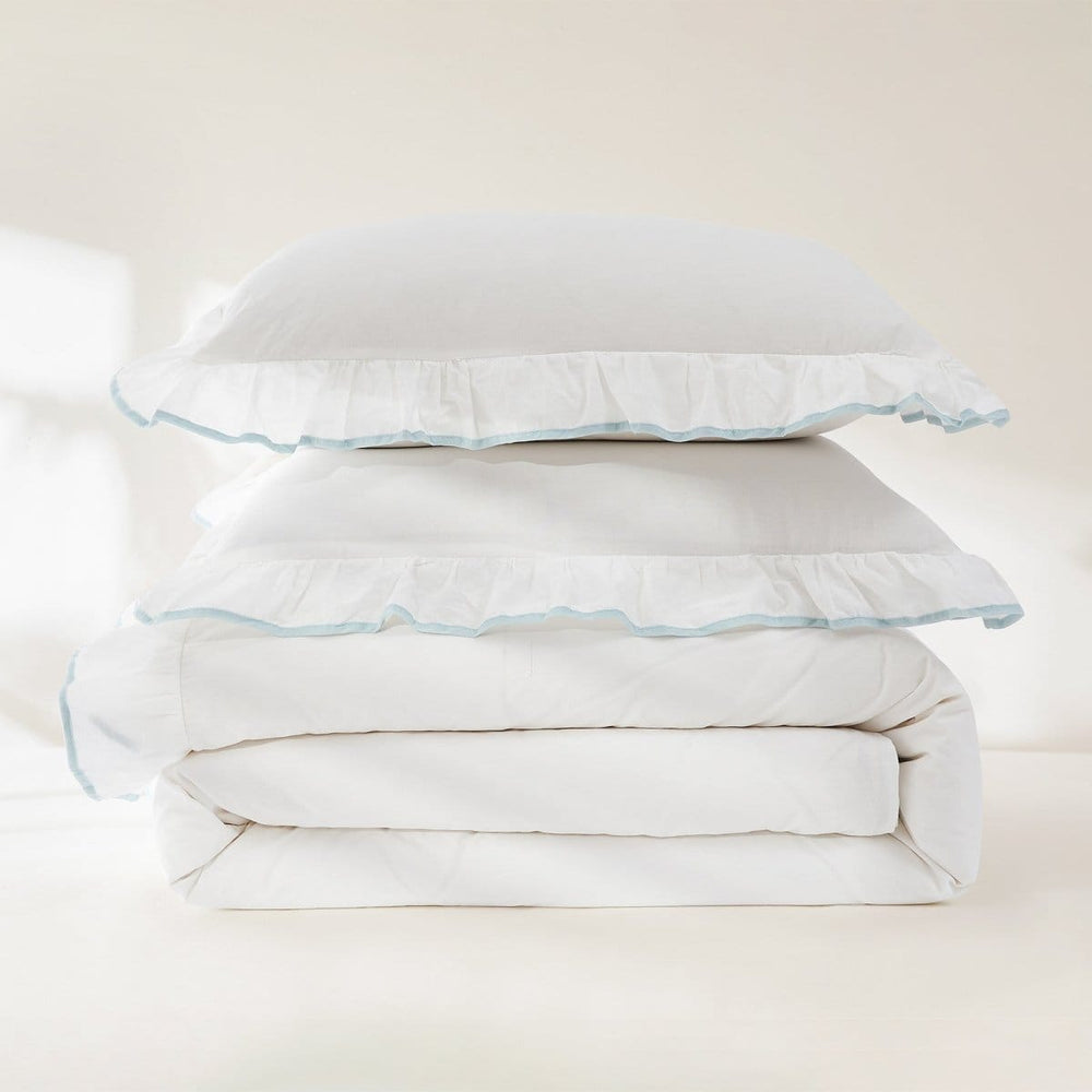 Reyna Contrast Edge Cotton Duvet Cover Set - Quahog Bay Bedding