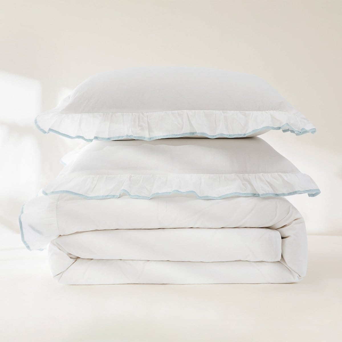 Reyna Contrast Edge Cotton Duvet Cover Set - Quahog Bay Bedding