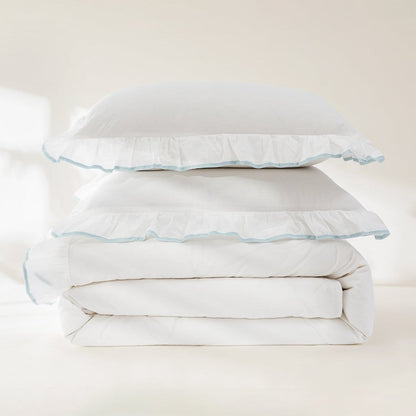 Reyna Contrast Edge Cotton Duvet Cover Set - Quahog Bay Bedding