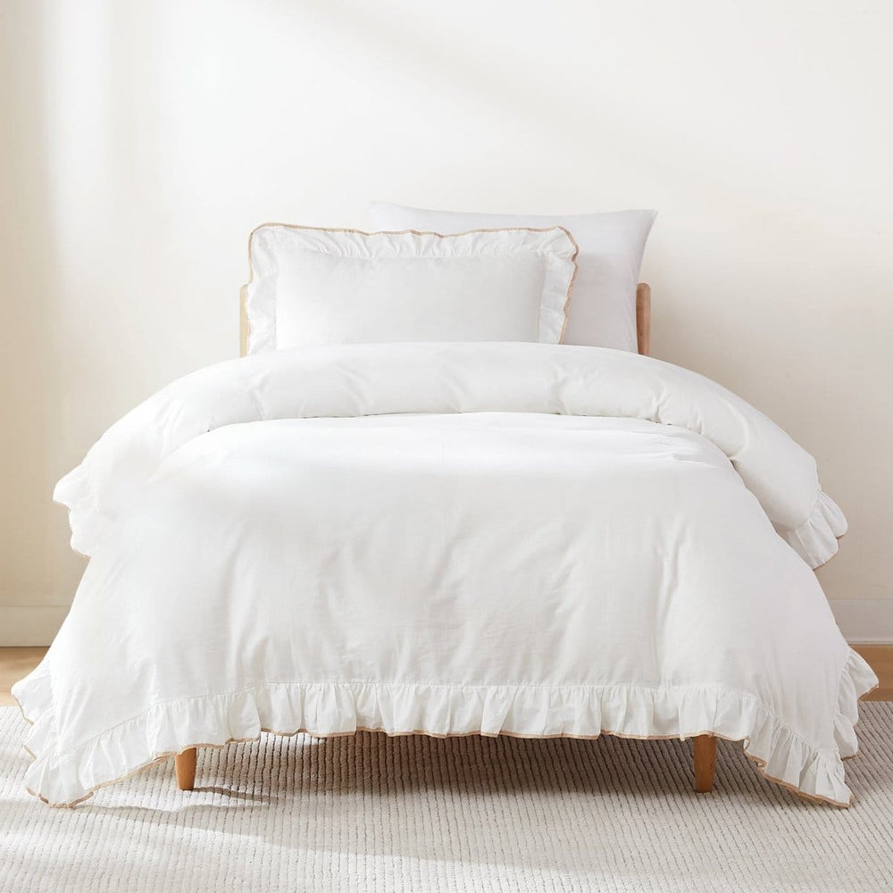 Reyna Contrast Edge Cotton Duvet Cover Set - Quahog Bay Bedding