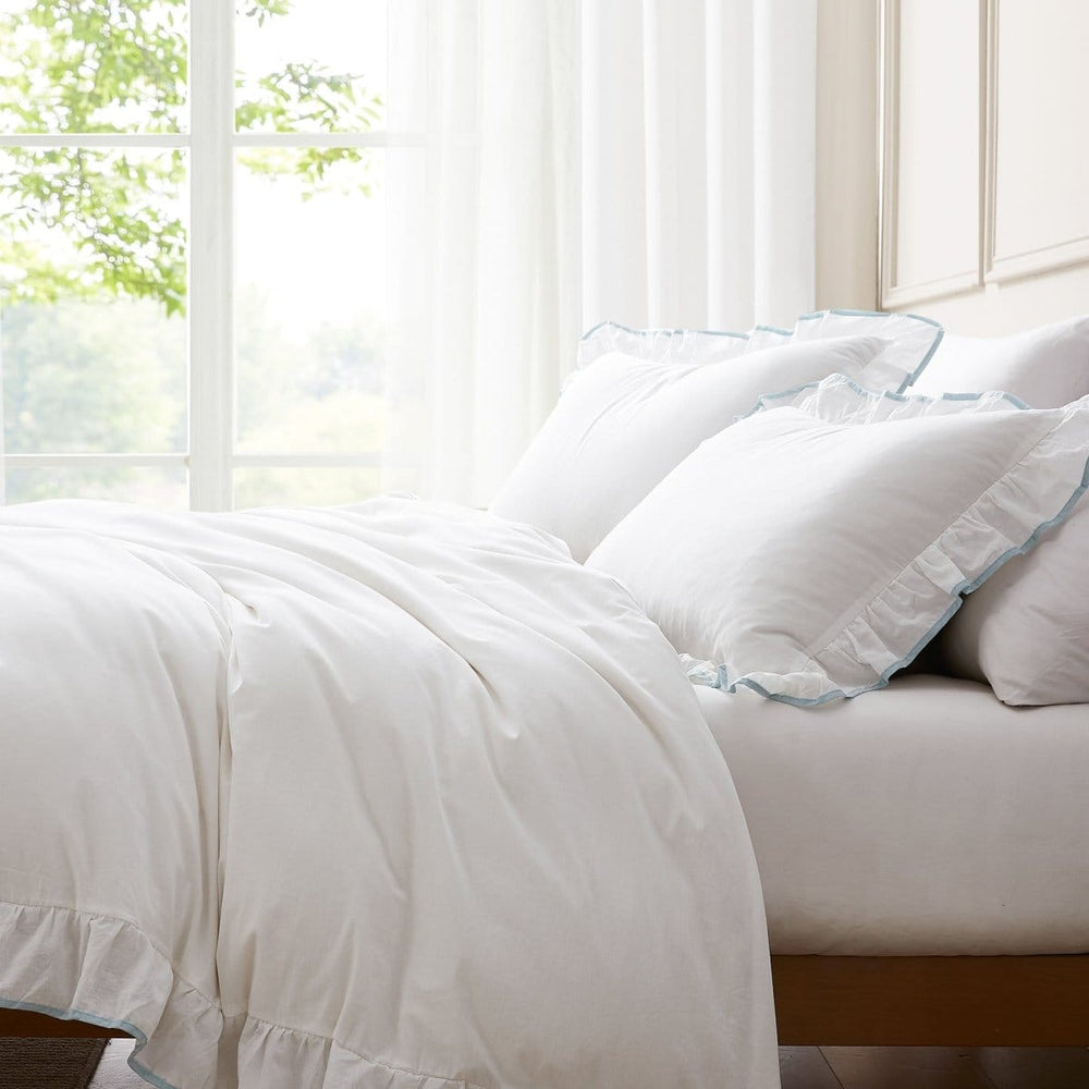 Reyna Contrast Edge Cotton Duvet Cover Set - Quahog Bay Bedding
