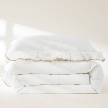 Reyna Contrast Edge Cotton Duvet Cover Set - Quahog Bay Bedding