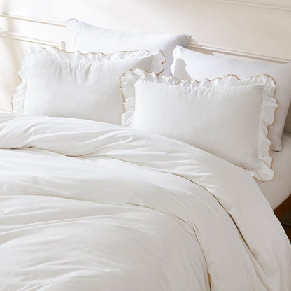 Reyna Contrast Edge Cotton Duvet Cover Set - Quahog Bay Bedding