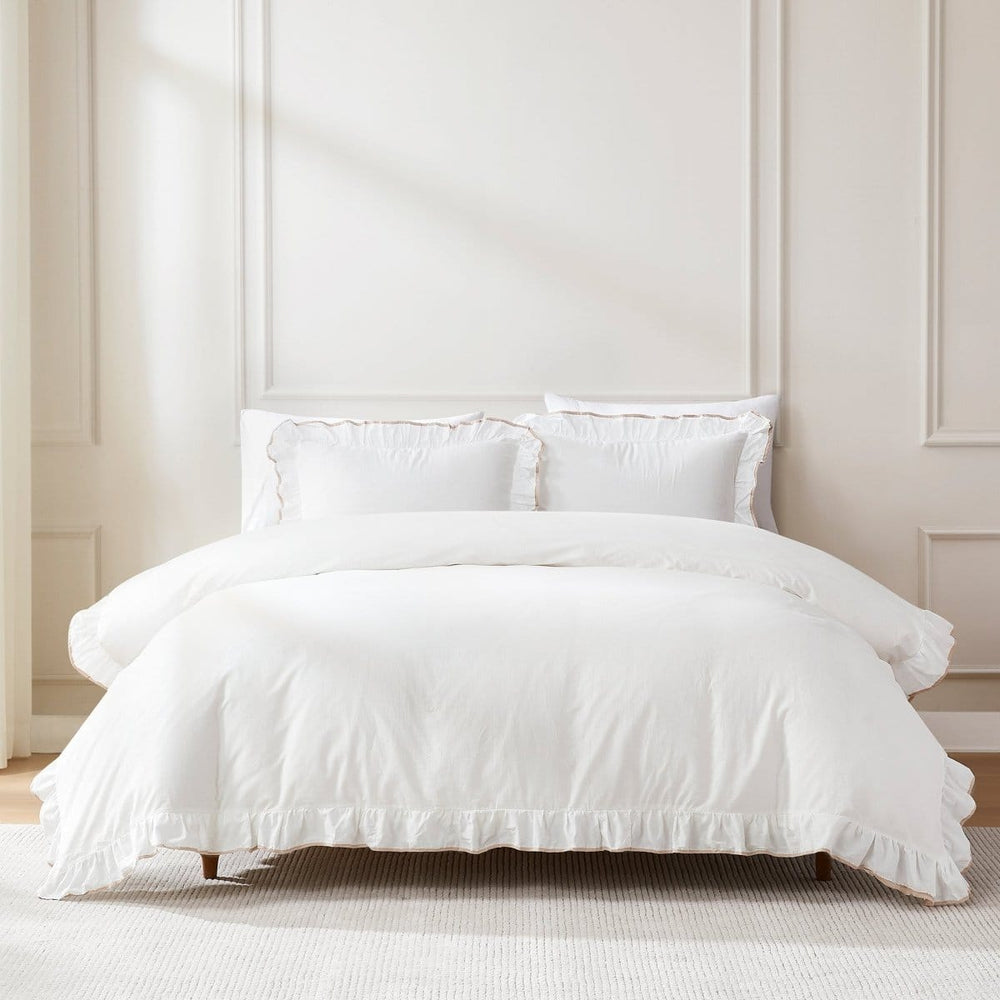 Reyna Contrast Edge Cotton Duvet Cover Set - Quahog Bay Bedding