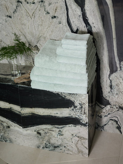Ribbed Terry Bath Towel Set - Cotton And Bamboo Blend Bath Towels - Quahog Bay Bedding