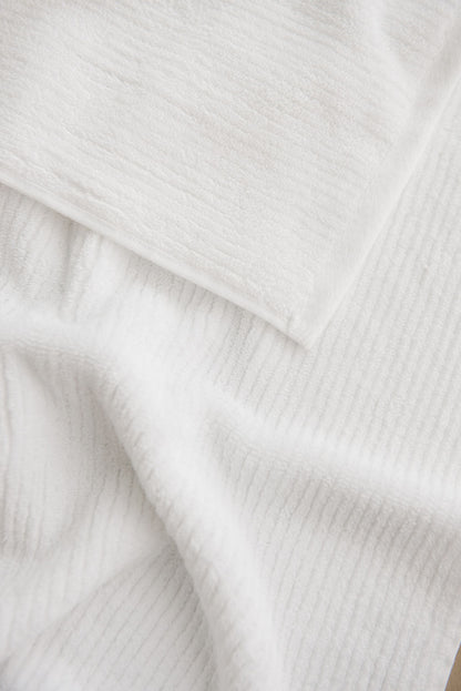 Ribbed Terry Bath Towel Set - Cotton And Bamboo Blend Bath Towels - Quahog Bay Bedding