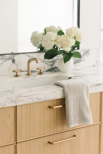 Ribbed Terry Bath Towel Set - Cotton And Bamboo Blend Bath Towels - Quahog Bay Bedding