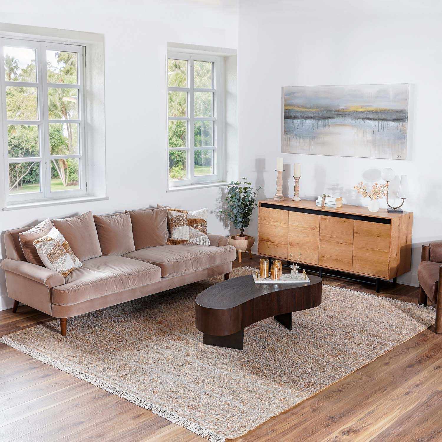 Rice Handcrafted Fringed Jute Carpet - Quahog Bay Bedding