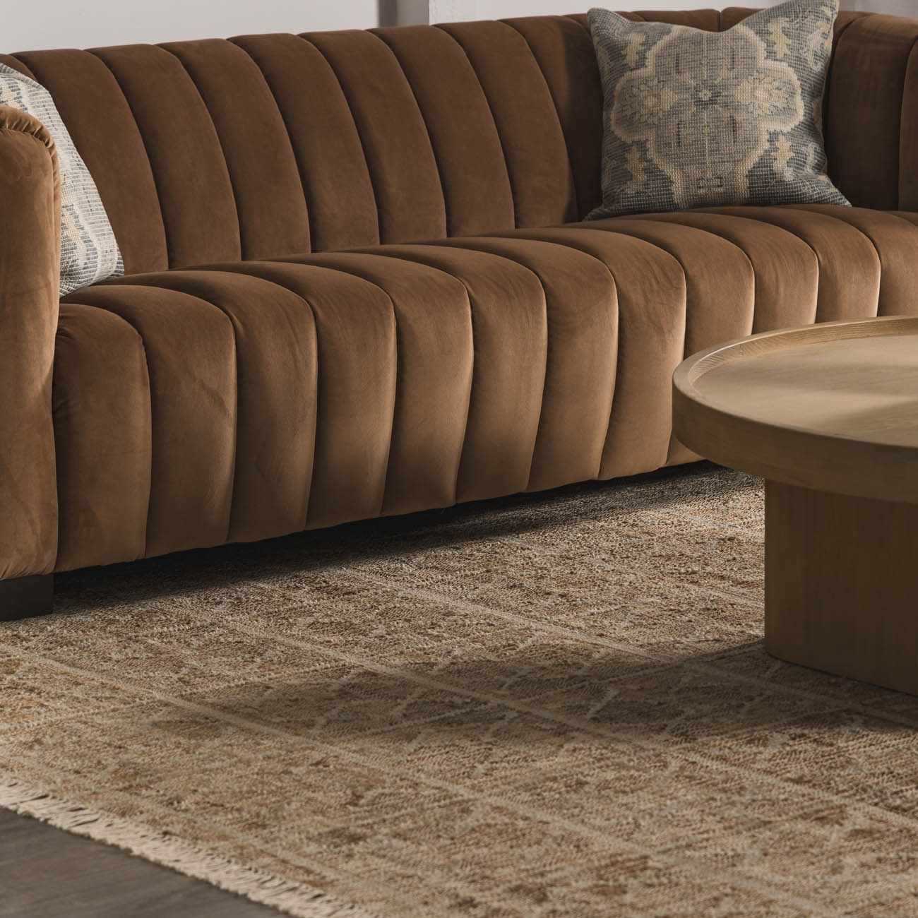 Rice Handcrafted Fringed Jute Carpet - Quahog Bay Bedding