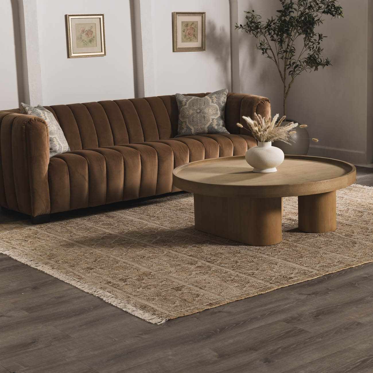 Rice Handcrafted Fringed Jute Carpet - Quahog Bay Bedding