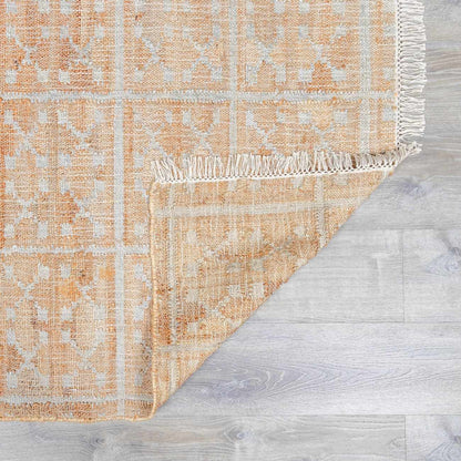 Rice Handcrafted Fringed Jute Carpet - Quahog Bay Bedding