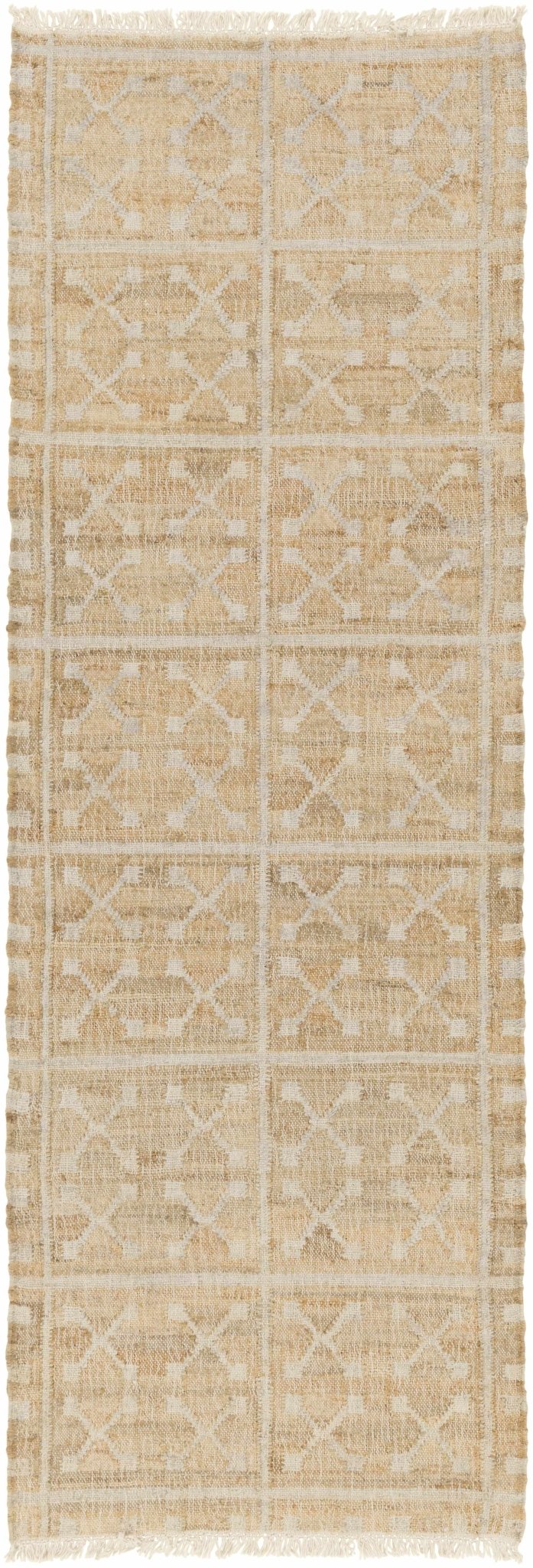 Rice Handcrafted Fringed Jute Carpet - Quahog Bay Bedding