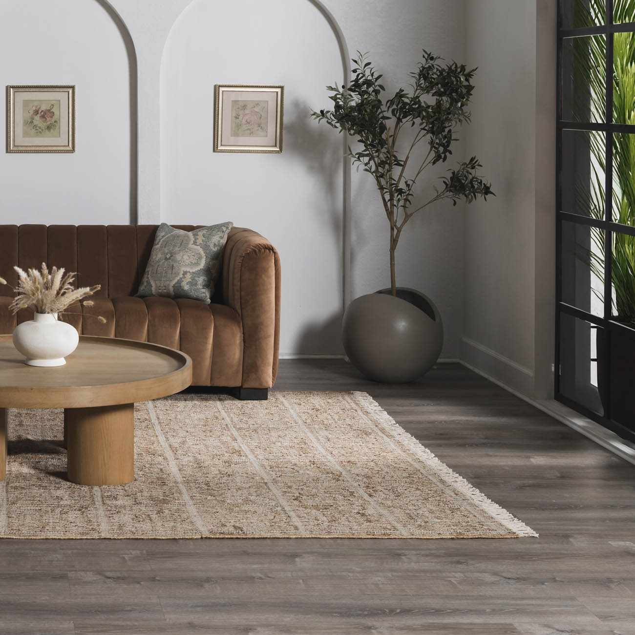 Rice Handcrafted Fringed Jute Carpet - Quahog Bay Bedding