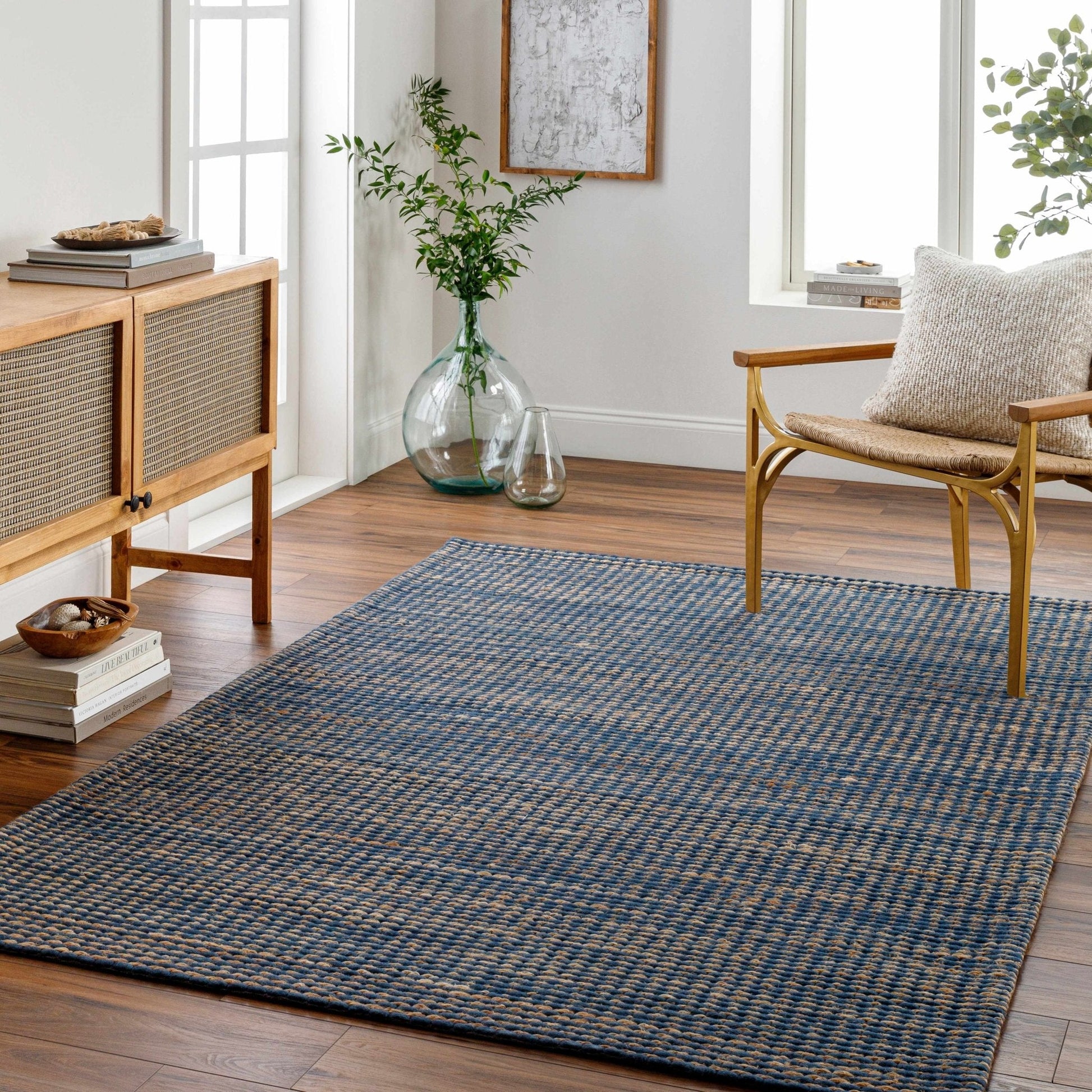 Riki Navy Area Rug - Quahog Bay Bedding