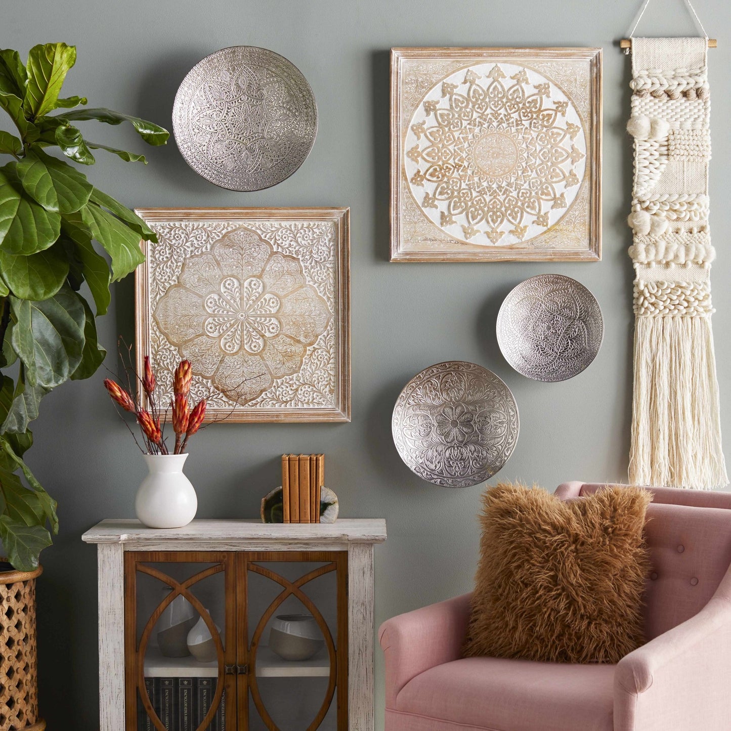 Riverwatch Ivory Woven Patterned Wall Hanging - Quahog Bay Bedding