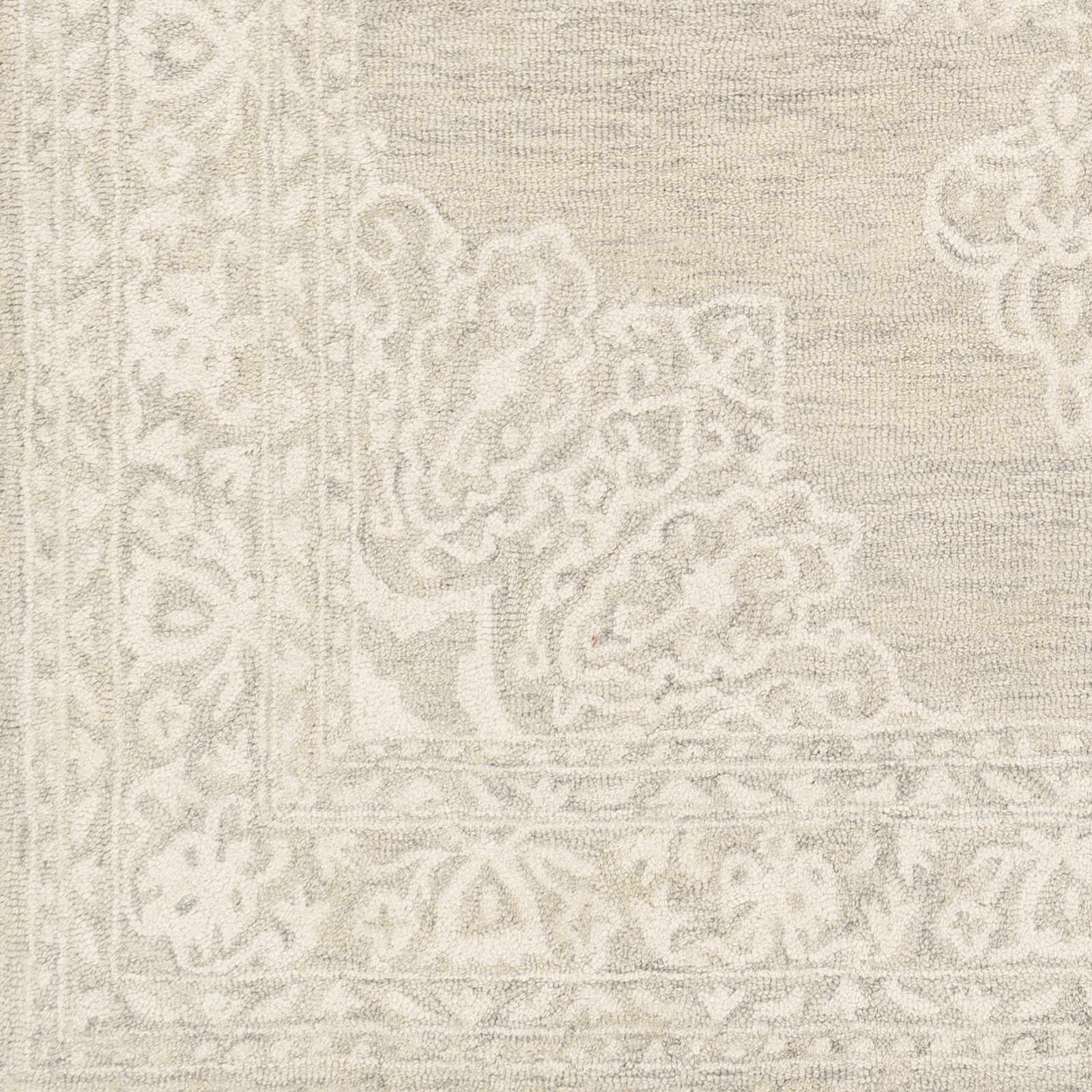 Roessleville Cream Wool Area Rug - Quahog Bay Bedding