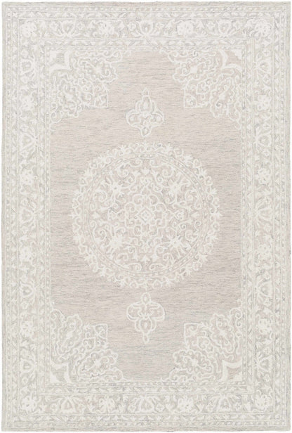 Roessleville Cream Wool Area Rug - Quahog Bay Bedding