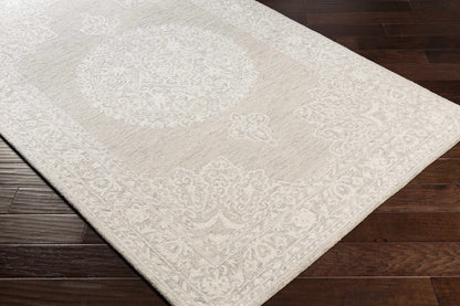 Roessleville Cream Wool Area Rug - Quahog Bay Bedding