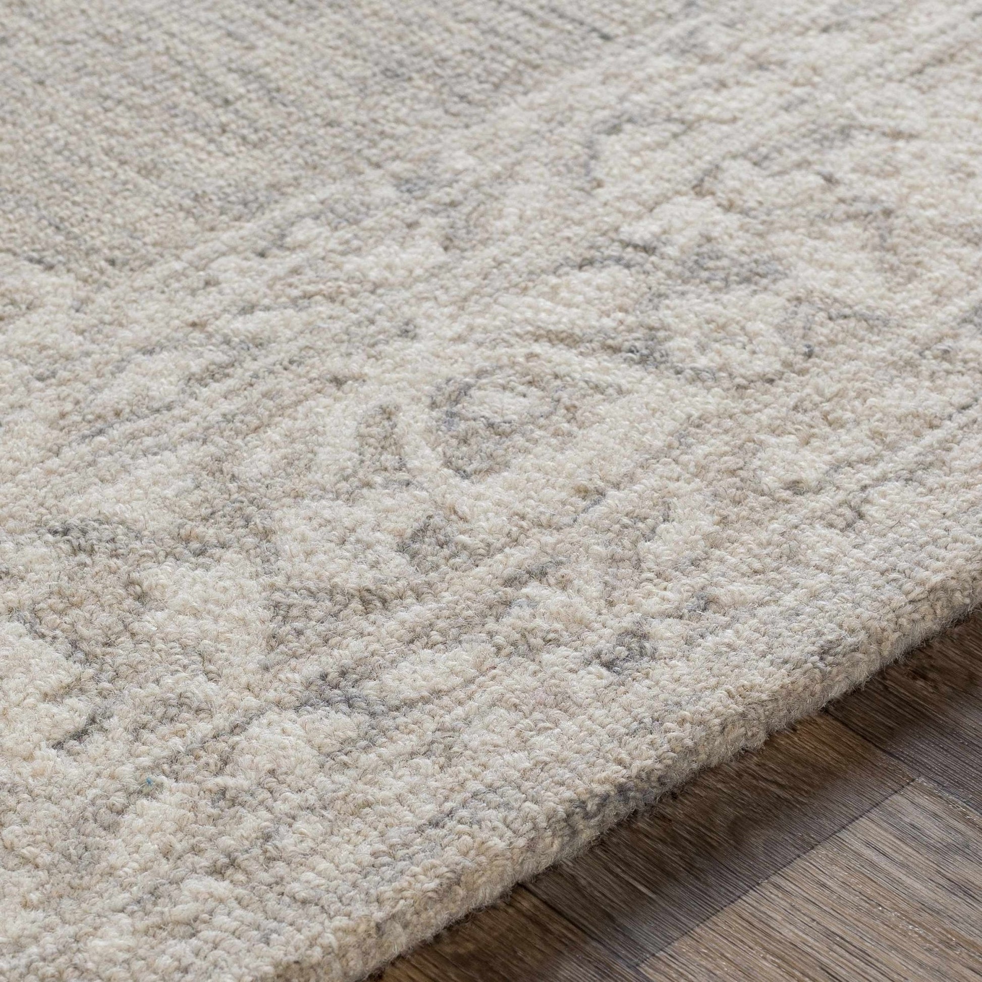 Roessleville Cream Wool Area Rug - Quahog Bay Bedding
