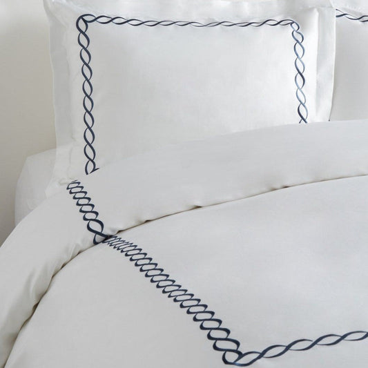 600TC Nautical And Coastal Rope Embroidered Duvet Set