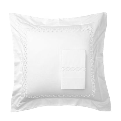 600 Thread Count Rope Embroidered Euro Sham Pairs