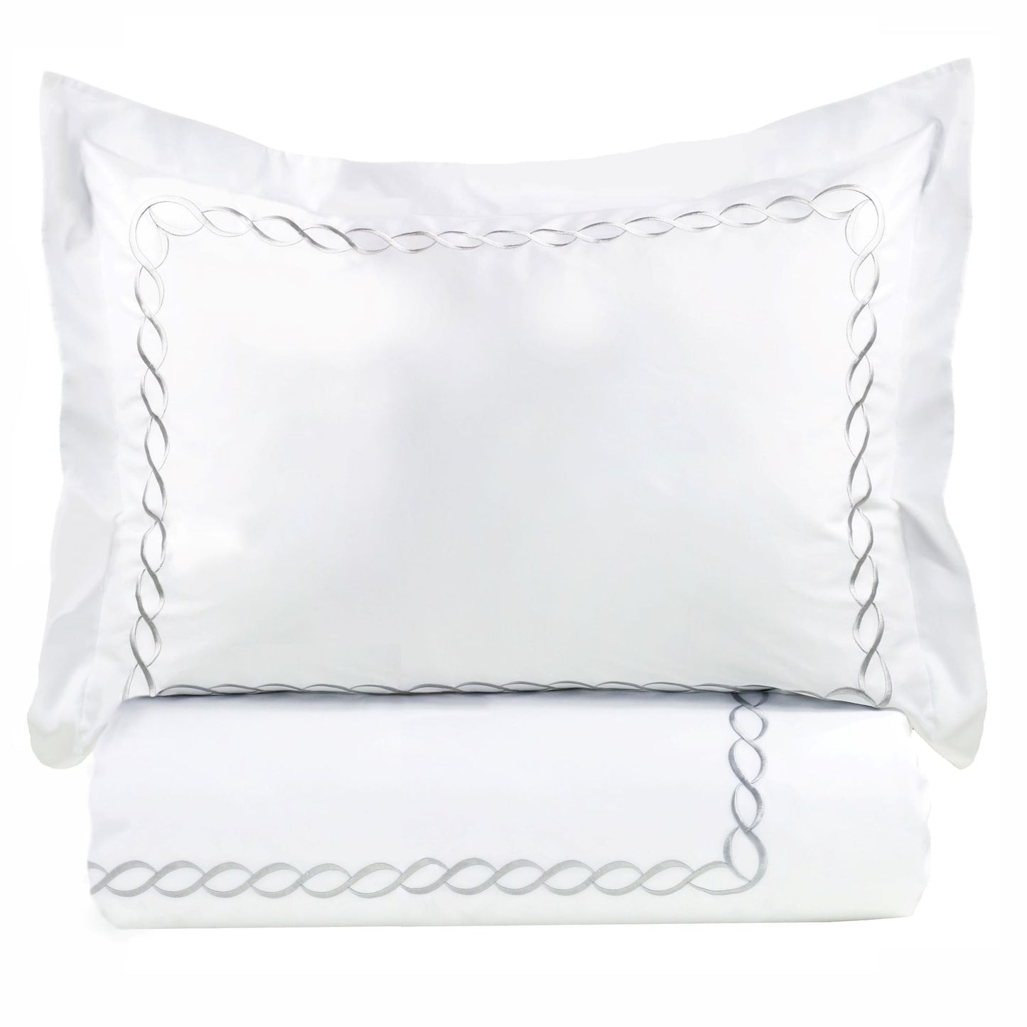 600TC Nautical And Coastal Rope Embroidered Duvet Set