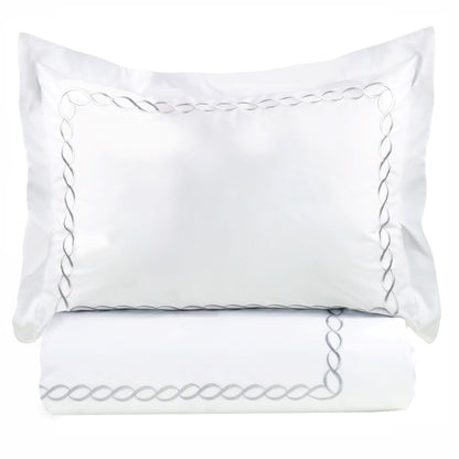 600TC Nautical And Coastal Rope Embroidered Duvet Set