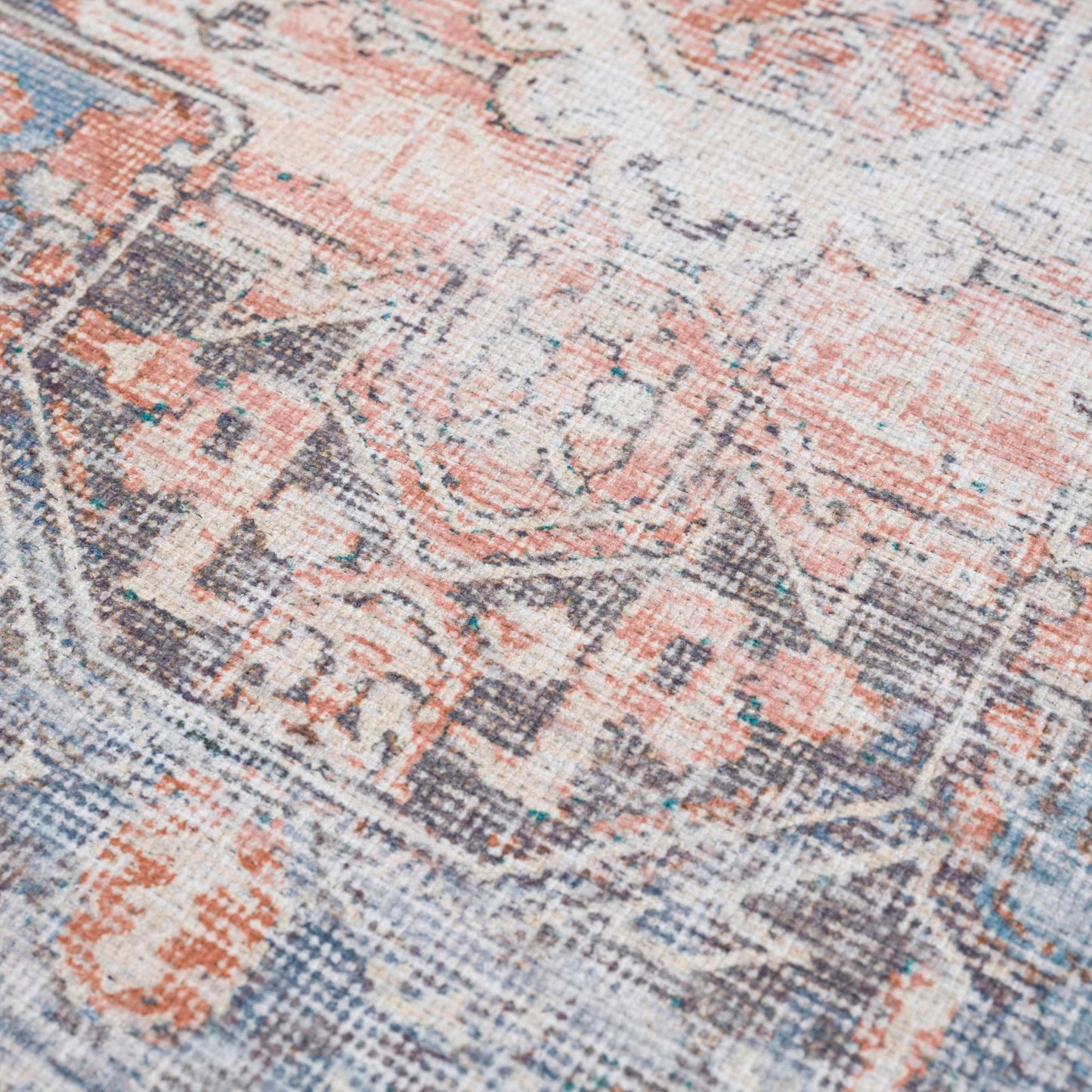 Rosman Distressed Washable Area Rug - Quahog Bay Bedding