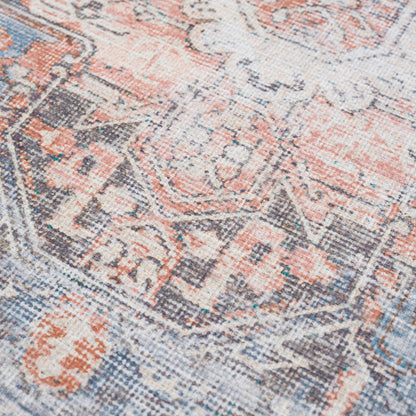 Rosman Distressed Washable Area Rug - Quahog Bay Bedding